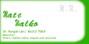 mate walko business card